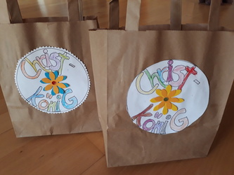 Tüte vom Kindergarten gestaltet